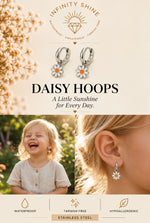 Load image into Gallery viewer, Daisy hoops