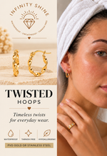 Load image into Gallery viewer, Twist Hoops