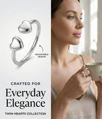 Load image into Gallery viewer, Twin hearts Ring