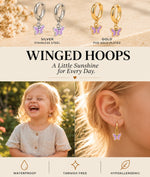 Load image into Gallery viewer, Winged hoops