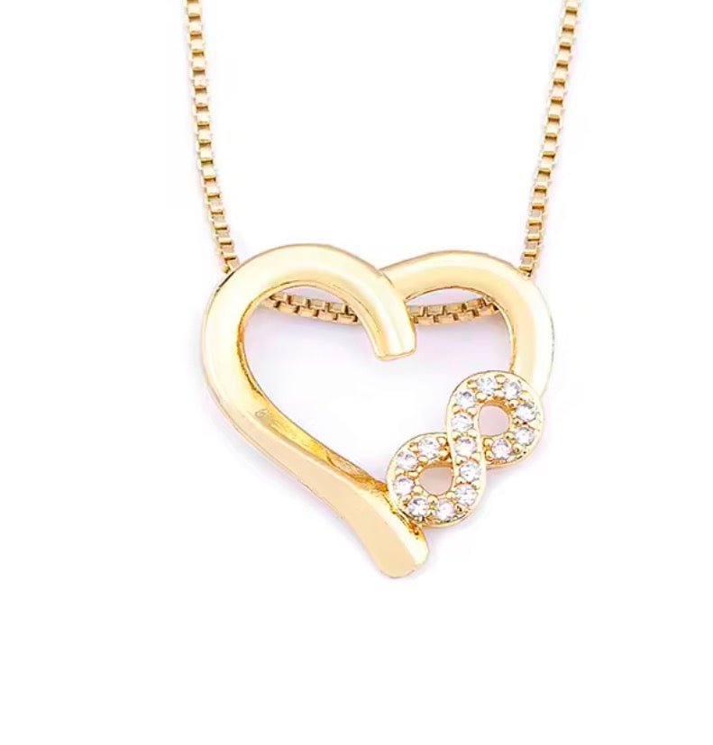 Infinity heart necklace