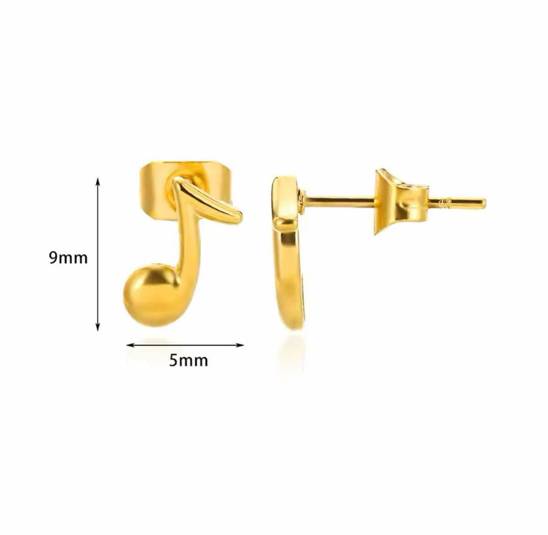 Music note studs