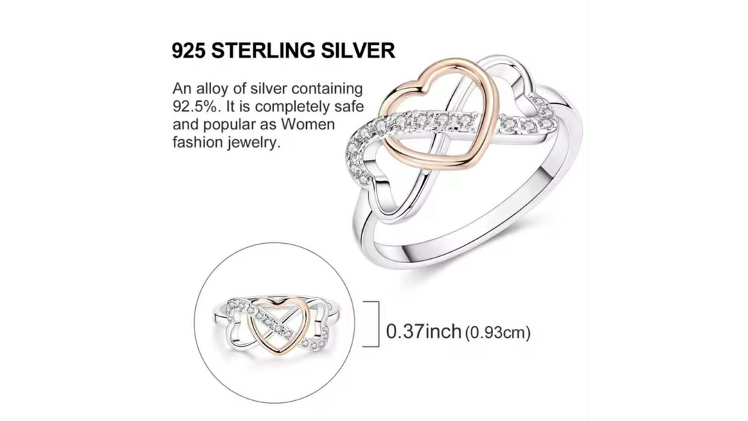 Triple hearts ring