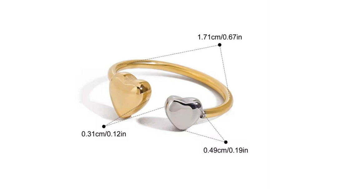 Twin hearts Ring